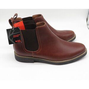 Deer Stags Men's Rockland Chelsea Brown Slip On Boots Size 10 NWT